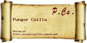 Pungor Csilla névjegykártya