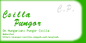 csilla pungor business card